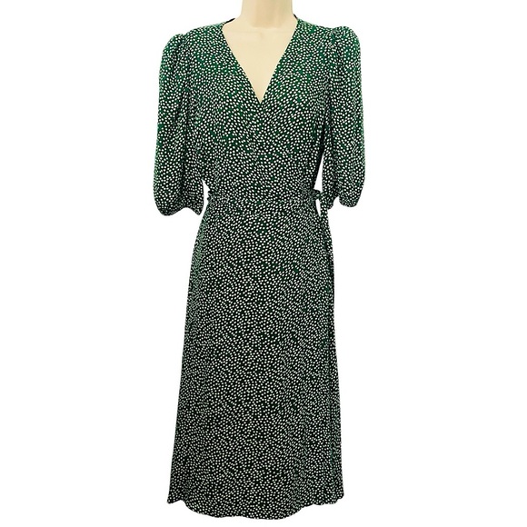 Reformation Christa Midi Wrap Dress Puff Sleeve Floral Size Large - Picture 6 of 15